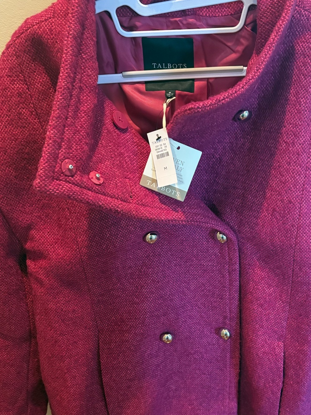 Talbots Textured Double-Breasted Coat - Picture 3 of 5